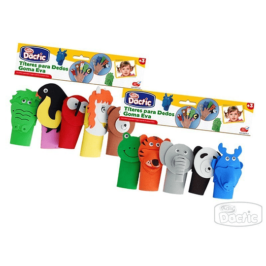 GOMA EVA TITERES DE DEDO ANIMALES ADIX