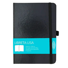 LIBRETA A6 80 hj C/ELASTICO TAPA NEGRA ARTEL 