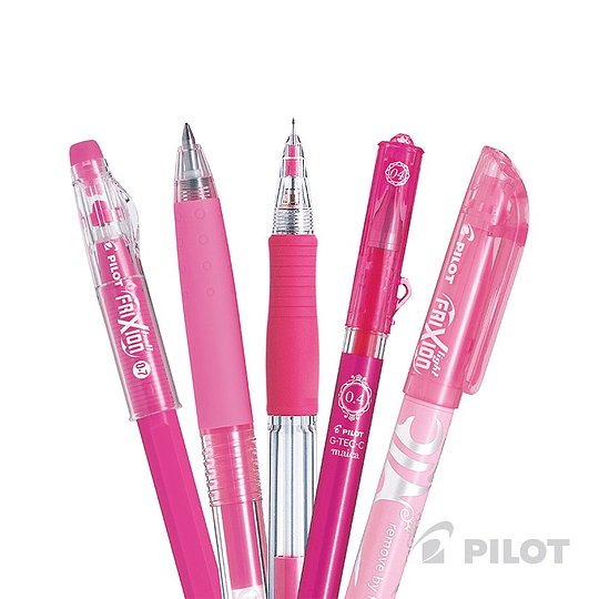 ESTUCHE ROSADO 5 LAPICES SURTIDO PILOT