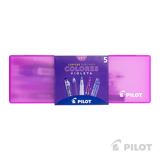 ESTUCHE VIOLETA 5 LAPICES SURTIDO PILOT