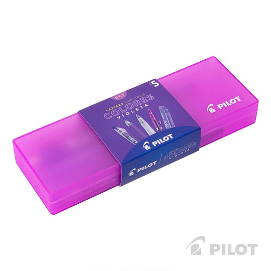 ESTUCHE VIOLETA 5 LAPICES SURTIDO PILOT