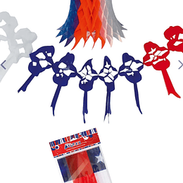 BANDERA PLASTICA 10m + ADORNO+ GUIRNALDA F PATRIAS