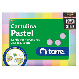 CARPETA CARTULINA PASTEL 8 col 12 un TORRE