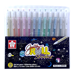 LAPIZ GEL GELLY ROLL 12 col STARDUST SAKURA