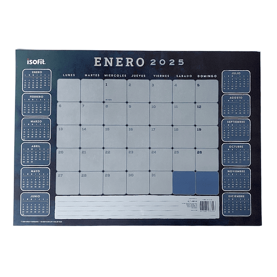 CALENDARIO MENSUAL DE ESCRITORIO ISOFIT