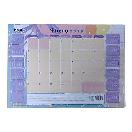 CALENDARIO MENSUAL DE ESCRITORIO MUJER ISOFIT