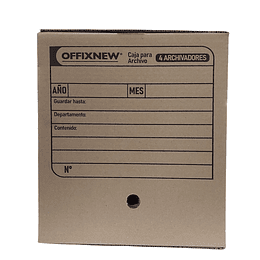 CAJA ARCHIVO 4 ARCHIVADORES 32x36x37 OFFIX