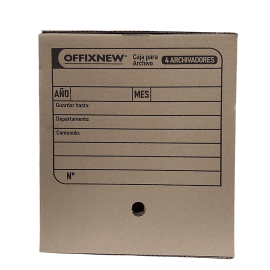 CAJA ARCHIVO 4 ARCHIVADORES 32x36x37 OFFIX