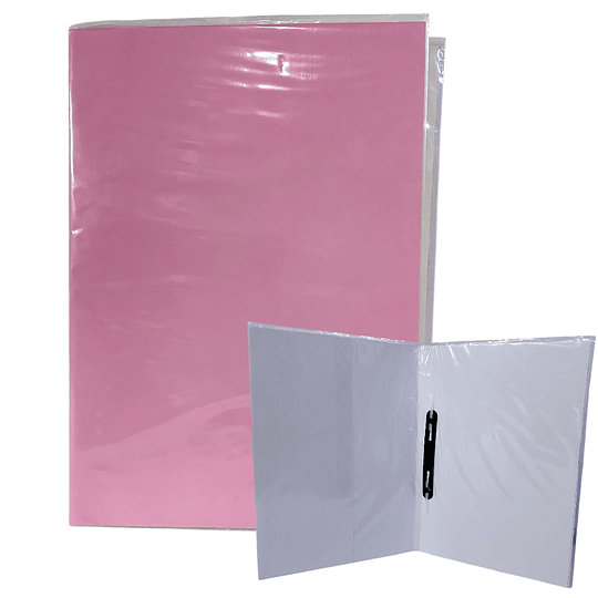 ARCHIVADOR PLASTIFICADO C/ACCO ROSADO