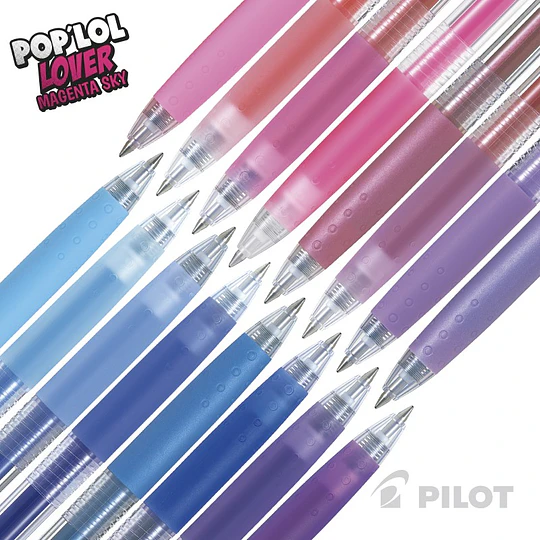 LAPIZ GEL POPLOL 07 16un MAGENTA SKY PILOT