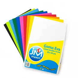 GOMA EVA 10 HJS. COLORES SURTIDOS JM IMPORT