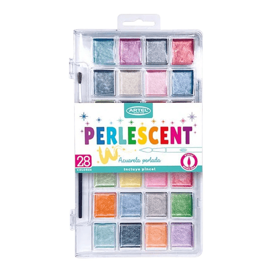 ACUARELA 28 col PERLESCENTE ARTEL