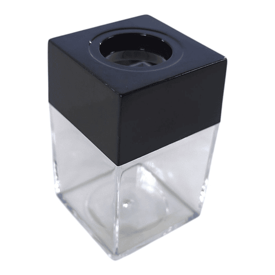 PORTA CLIPS CUADRADO C/ IMAN TRANSPARENTE