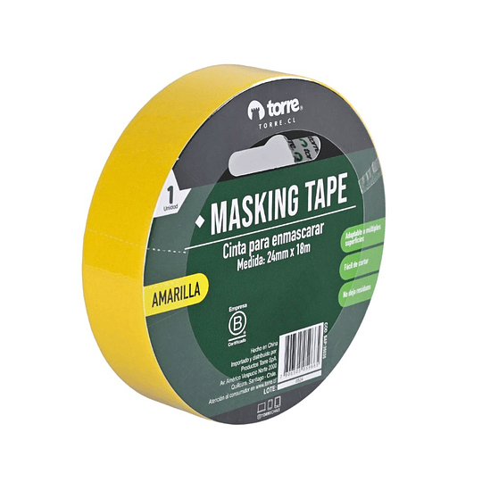 CINTA MASKINGTAPE AMARILLA 24x18 TORRE