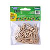MINI PINZAS MADERA NATURAL 50un TORRE