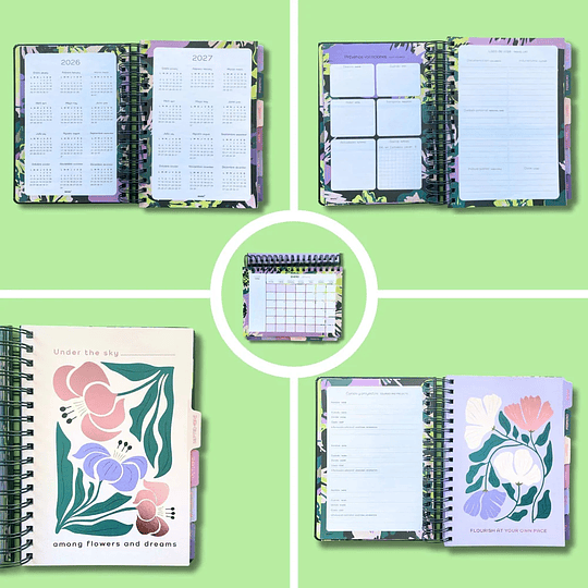 AGENDA ESPIRAL 16,5x22 GARDEN MOOVING DxP