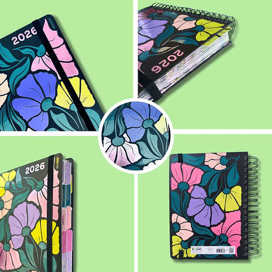 AGENDA ESPIRAL 16,5x22 GARDEN MOOVING DxP