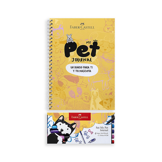 DIARIO PET JOURNAL DOG STICKER FABER 