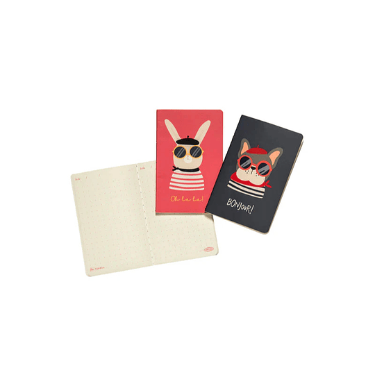 SET 3 LIBRETA A6 MASCOTAS 32 hj ARTEL