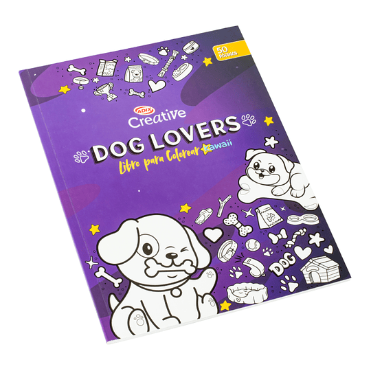 LIBRO COLOREAR DOG LOVERS KAWAI 50hj ADIX