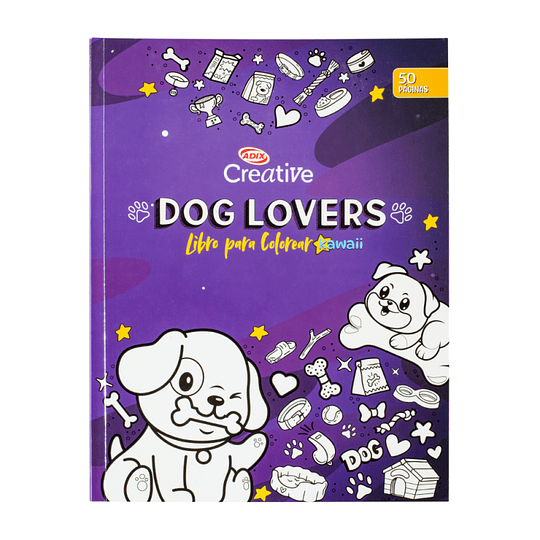 LIBRO COLOREAR DOG LOVERS KAWAI 50hj ADIX