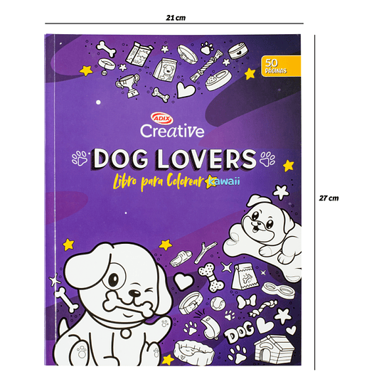 LIBRO COLOREAR DOG LOVERS KAWAI 50hj ADIX