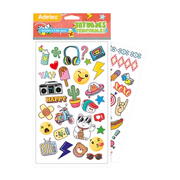 TATUAJES TEMPORALES GENERICO 2 hj ADETEC