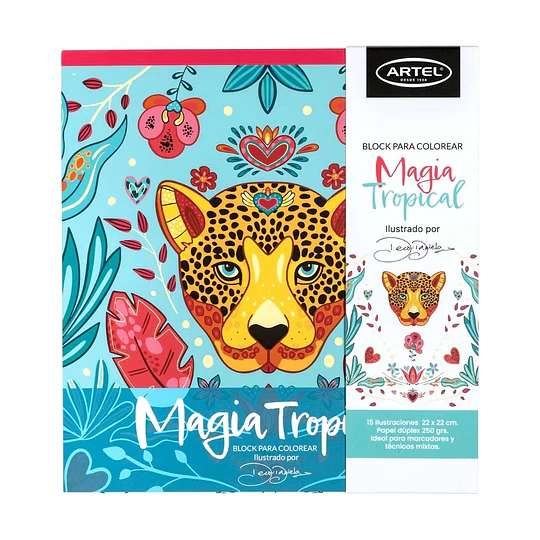 BLOCK P/COLOREAR TROPICAL 15 laminas 350gr ARTEL