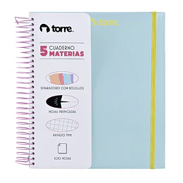 CUAD UNIV TORRE 200hj 7mm 5 MATERIAS MIXTO