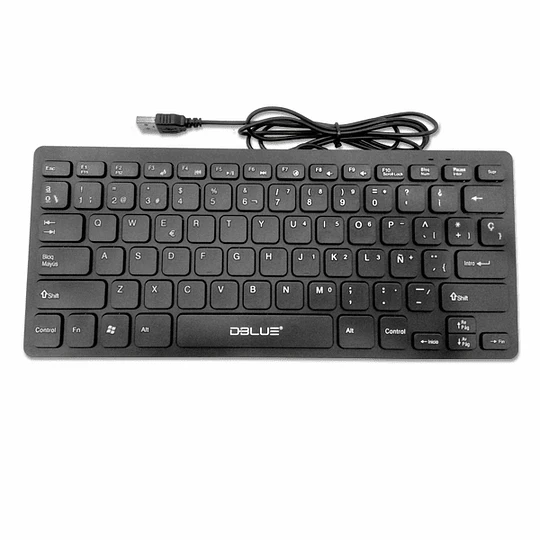TECLADO MULTIMEDIA MINI ULTRA DELGADO USB BLACK DB