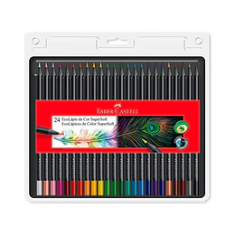LAPICES COLORES 24 col. FABER SUPERSOFT