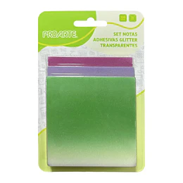 BLISTER POST IT GLITTER TRANSP PROARTE