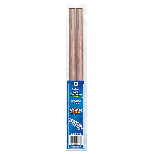 PALITO MAQUETA REDONDO 10mm 50cm 2 un PROARTE