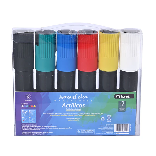 PLUMON ACRILICO JUMBO 15mm 6 col TORRE