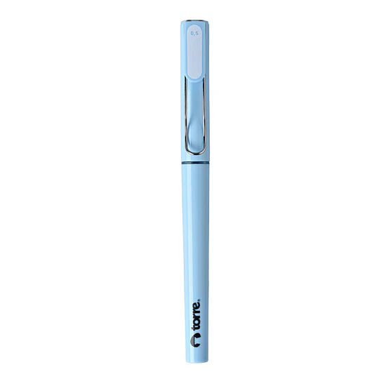 BOLIGRAFO ROLLER CLIP METAL 0,5 AZUL TORRE blister