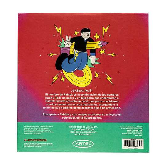 BLOCK P/COLOREAR UNIVERSO RAHTOK 350g 22x22 ARTEL