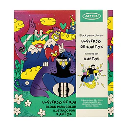 BLOCK P/COLOREAR UNIVERSO RAHTOK 350g 22x22 ARTEL