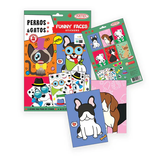 STICKERS FUNNY FACES MASCOTAS 60 un ARTEL