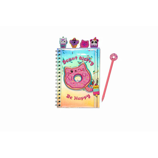 SET LIBRETA KITTY DONUT + BOLIGRAFO DONUT ARTEL