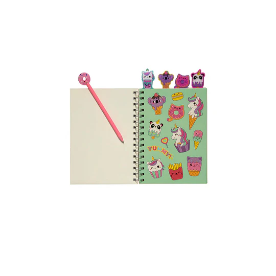 SET LIBRETA KITTY DONUT + BOLIGRAFO DONUT ARTEL