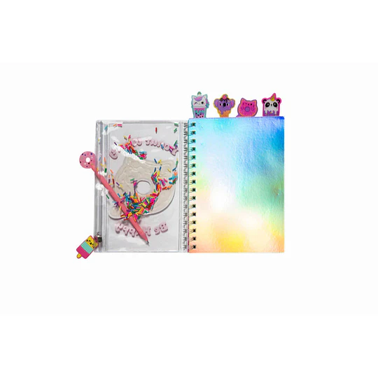 SET LIBRETA KITTY DONUT + BOLIGRAFO DONUT ARTEL