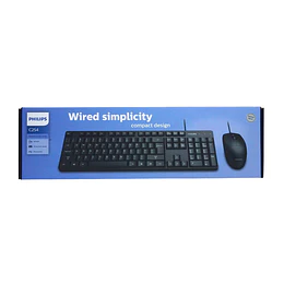 SET MOUSE TECLADO ALAMBRICO PHILIPS C254