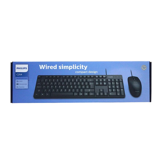 SET MOUSE TECLADO ALAMBRICO PHILIPS C254