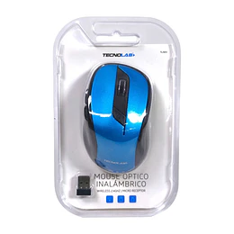 MOUSE OPTICO INALAMBRICO TL523 TECNOLAB AZUL
