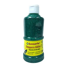 TEMPERA GLITTER 250cc VERDE KREARTE