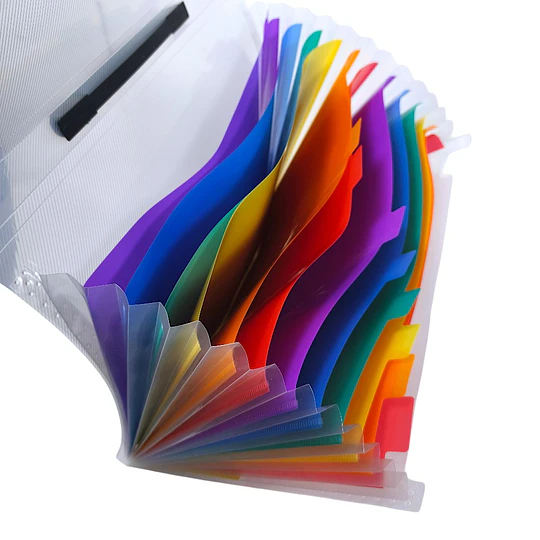 CARPETA 12 DIV. OFICIO MULTICOLOR