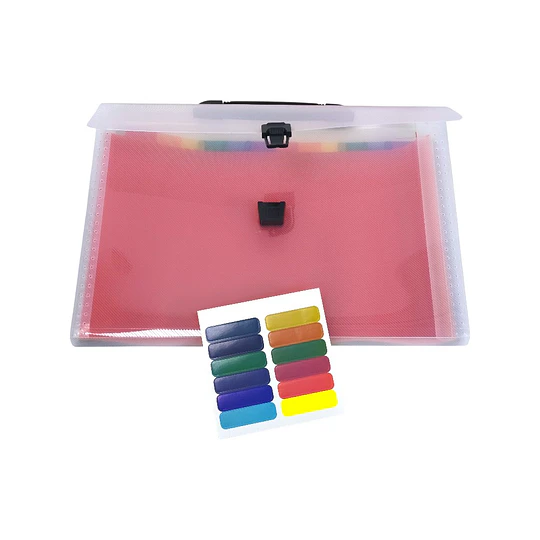 CARPETA 12 DIV. OFICIO MULTICOLOR