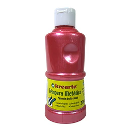 TEMPERA METALICA 250cc ROJA KREARTE