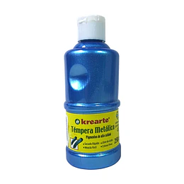 TEMPERA METALICA 250cc AZUL KREARTE