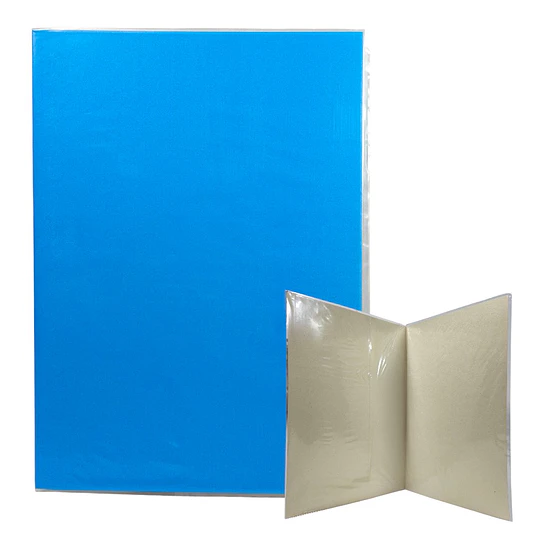 CARPETA PLASTIFICADA CELESTE
